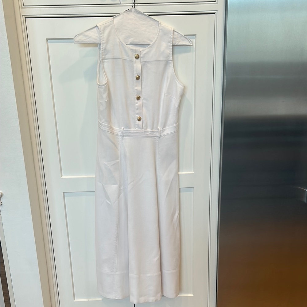 J. Crew White Midi Dress